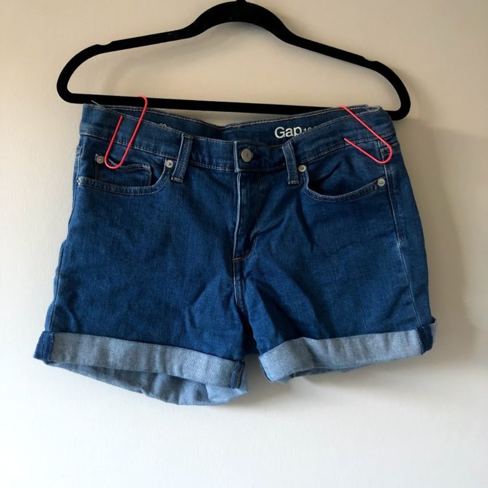 GAP Stretch Cuffed Jean Shorts TALL